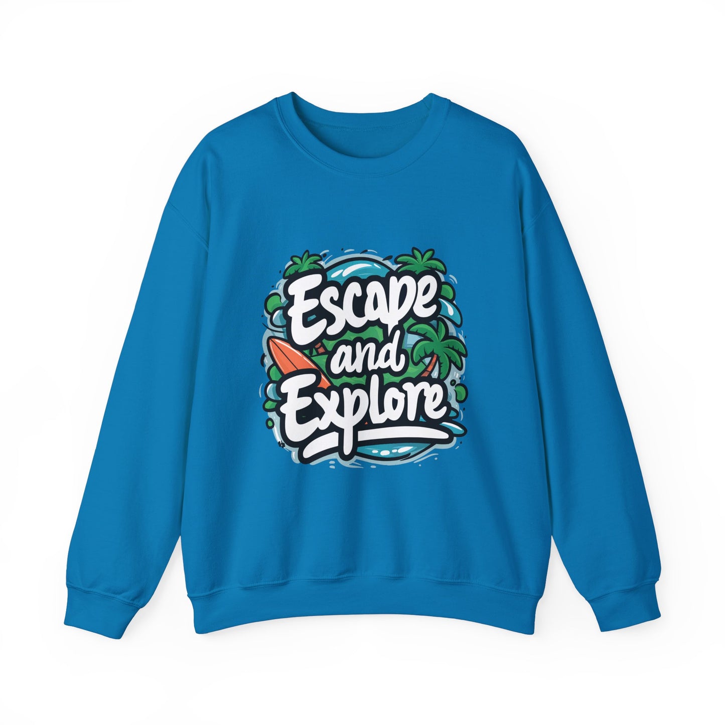 Escape and Explore Crewneck Sweatshirt | Perfect for Adventure Lovers