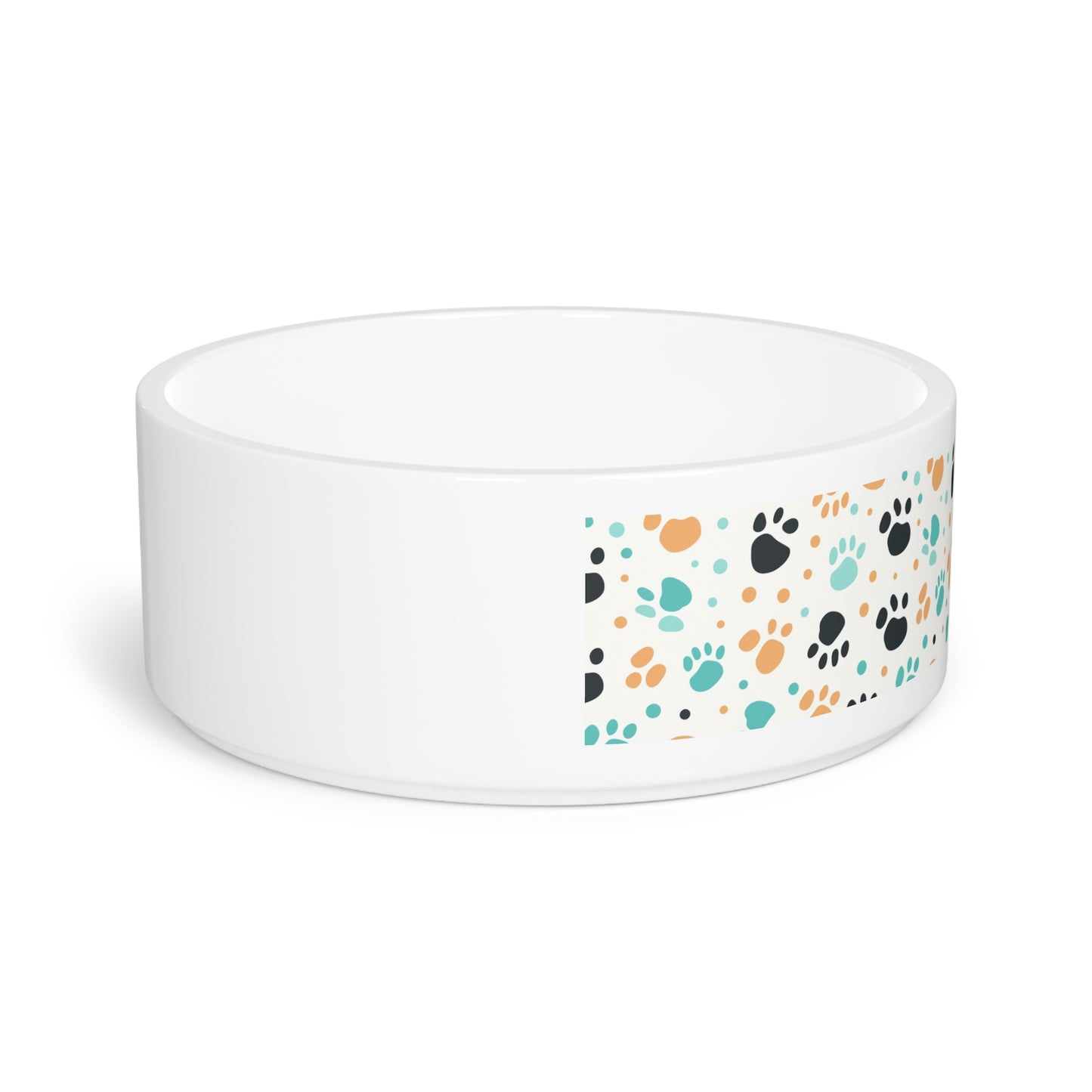 Colorful Paw Print Pet Bowl - Perfect for Dog and Cat Lovers