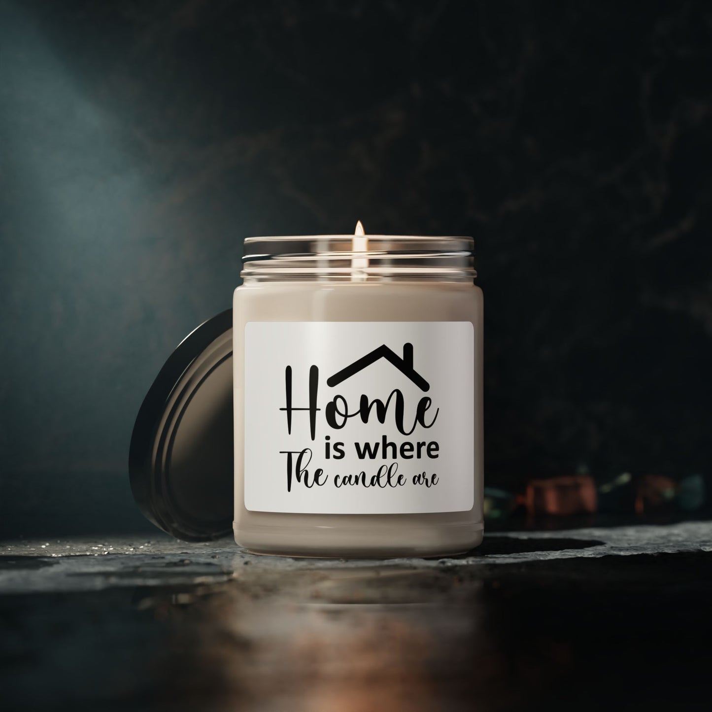 Home is Where Scented Soy Candle - Cozy 9oz Jar for Warm Atmosphere