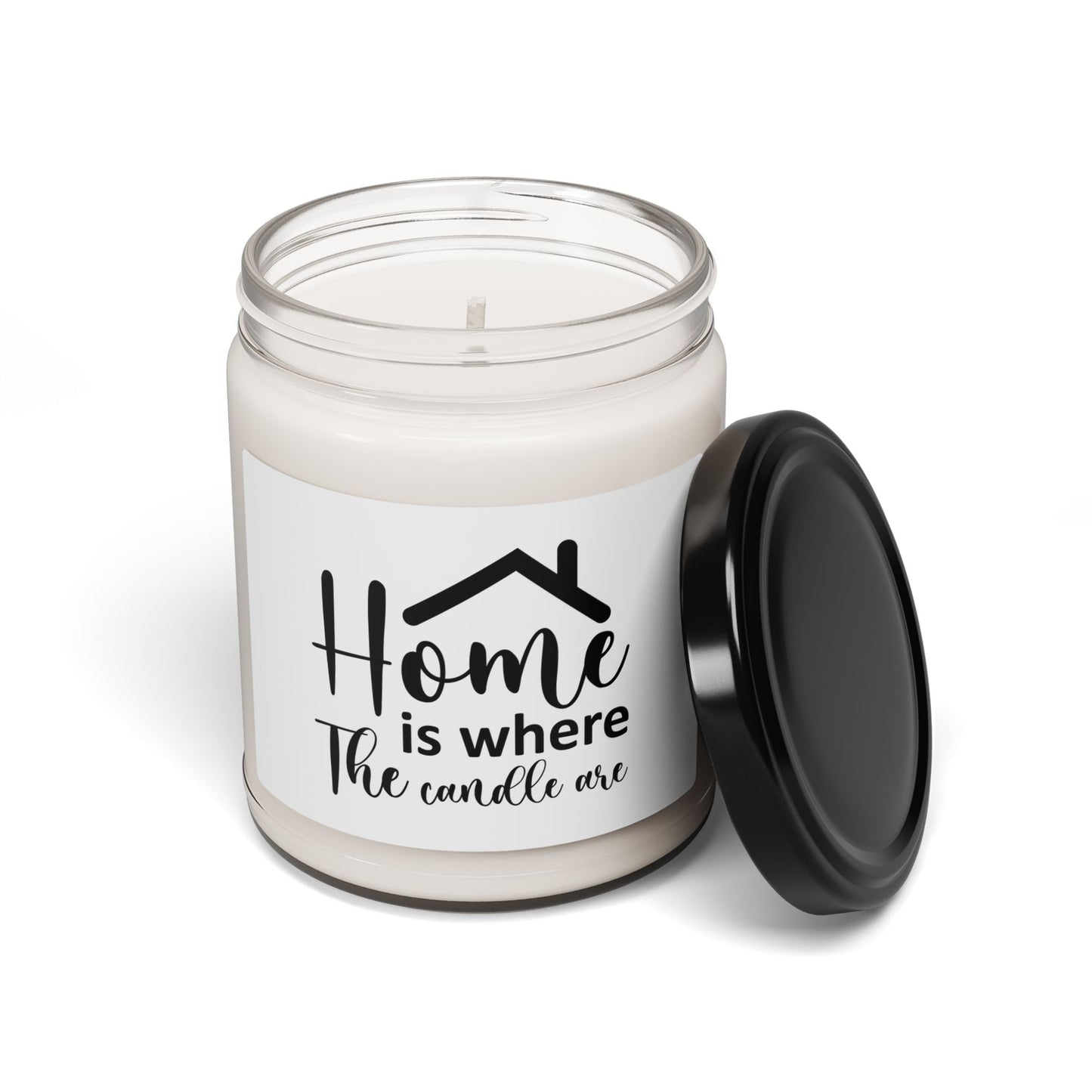 Home is Where Scented Soy Candle - Cozy 9oz Jar for Warm Atmosphere