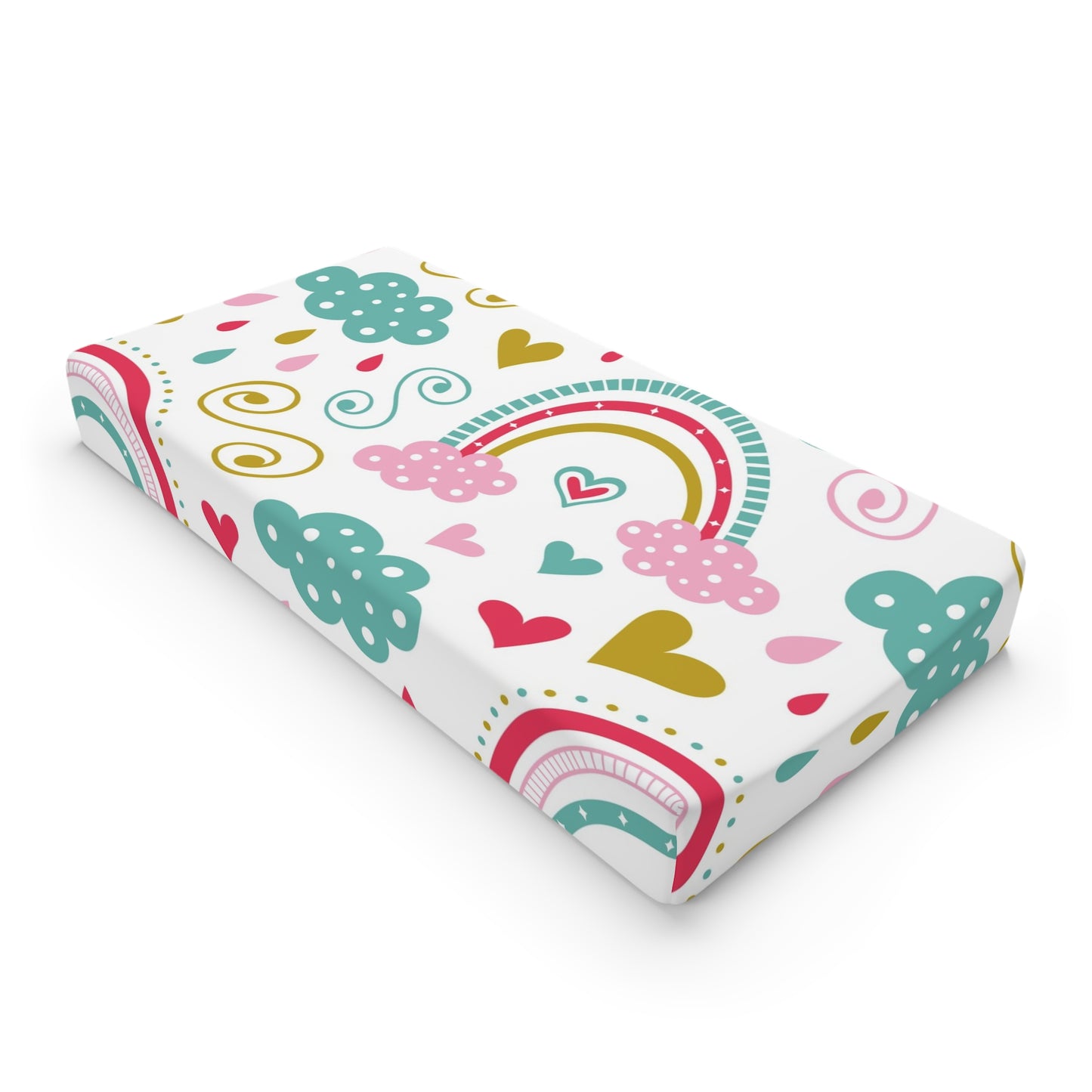 Colorful Rainbow Baby Changing Pad Cover - Soft and Stylish Nursery Accessory