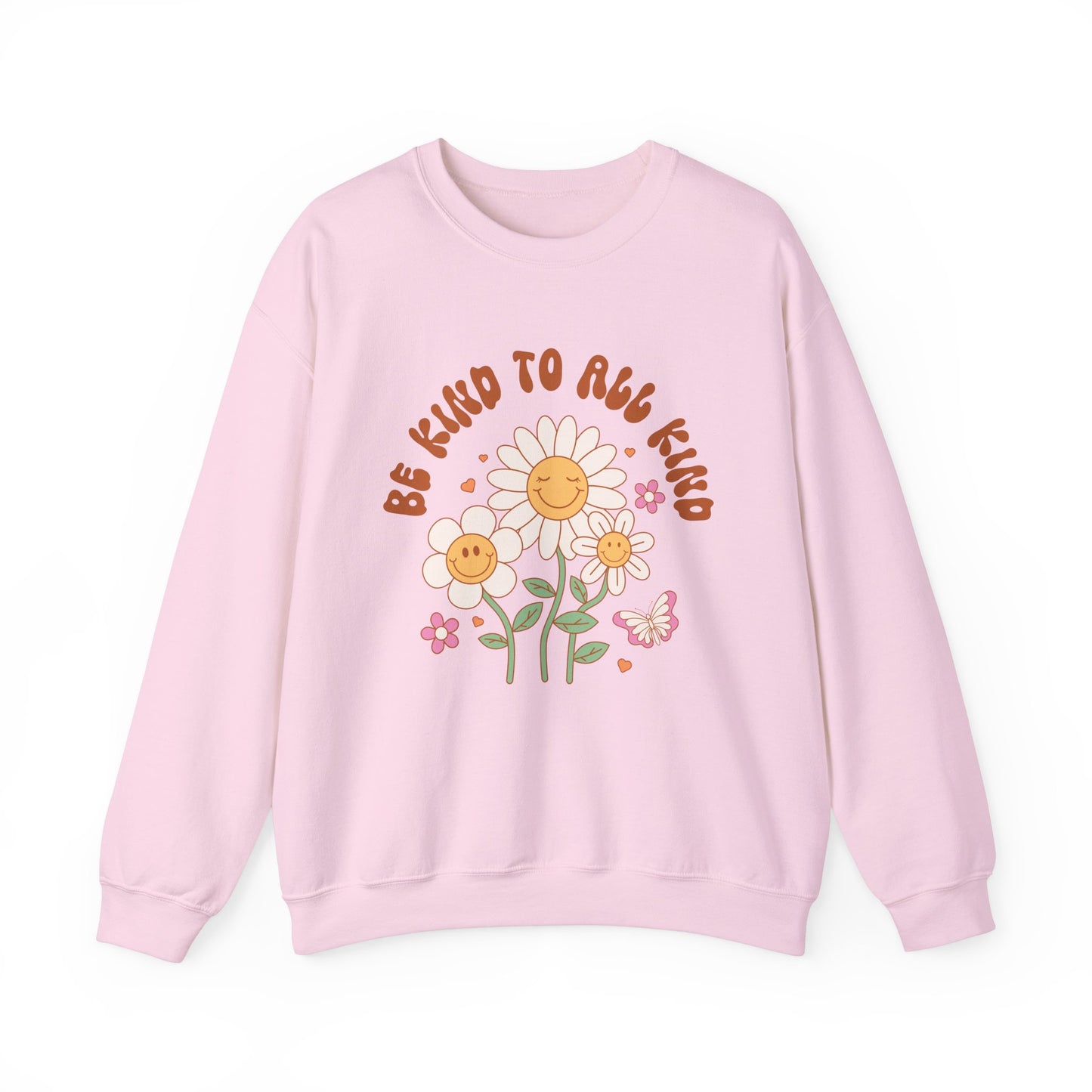 Be Kind to All Kind Crewneck Sweatshirt - Floral Design