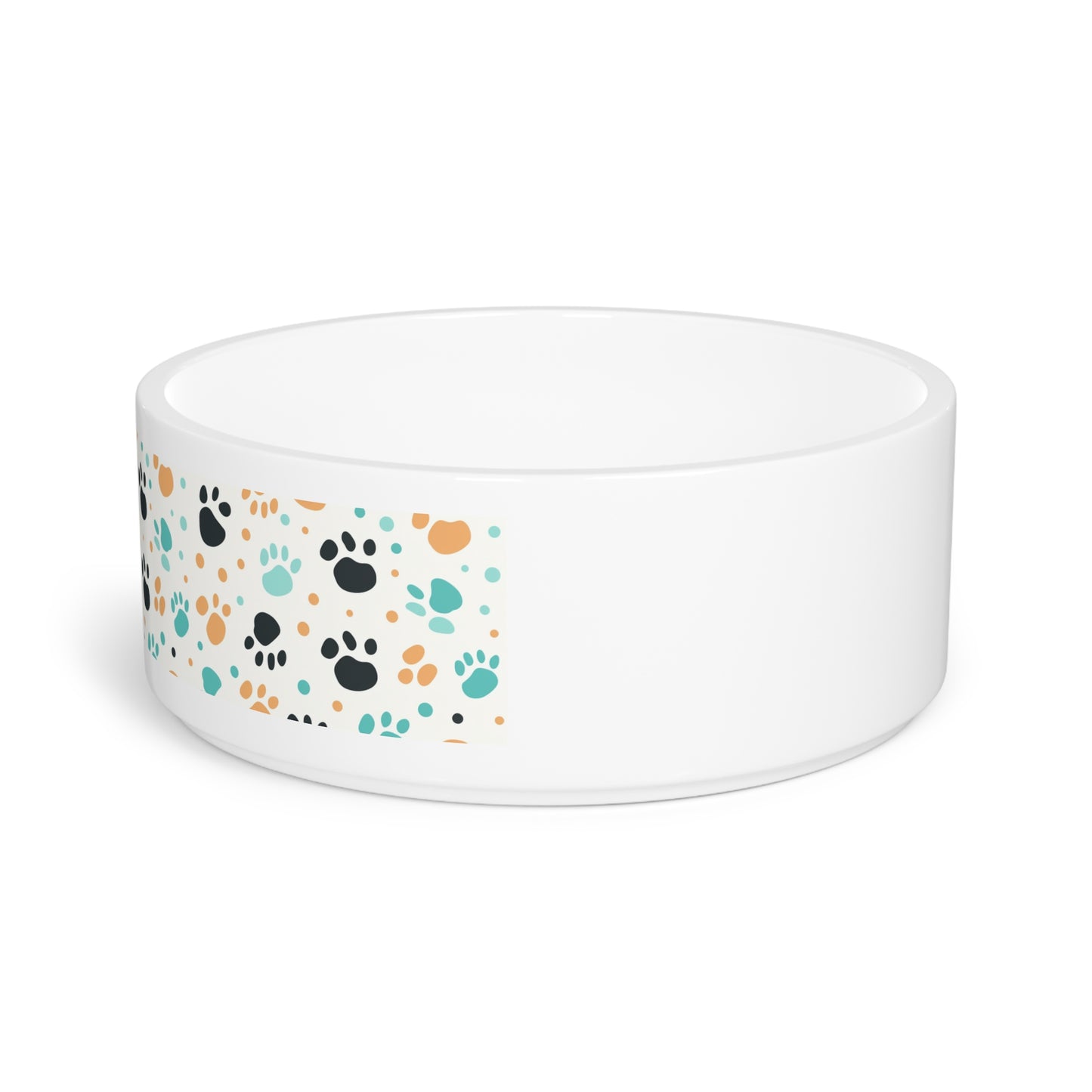 Colorful Paw Print Pet Bowl - Perfect for Dog and Cat Lovers