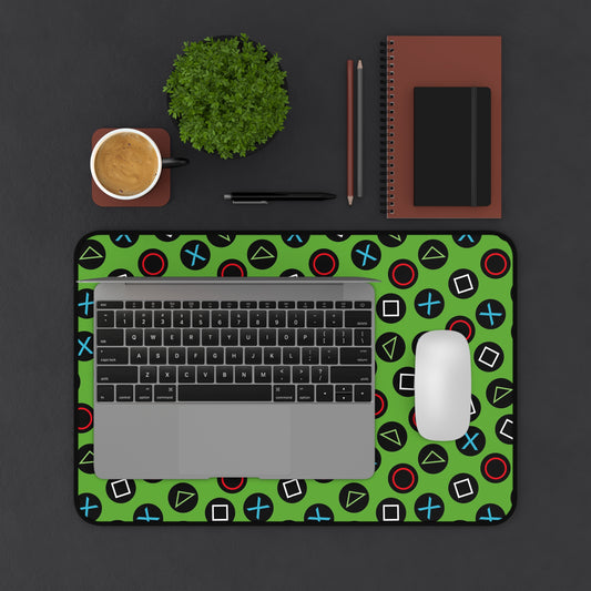 Colorful Gaming Desk Mat - Vibrant Controller Design for Gamers