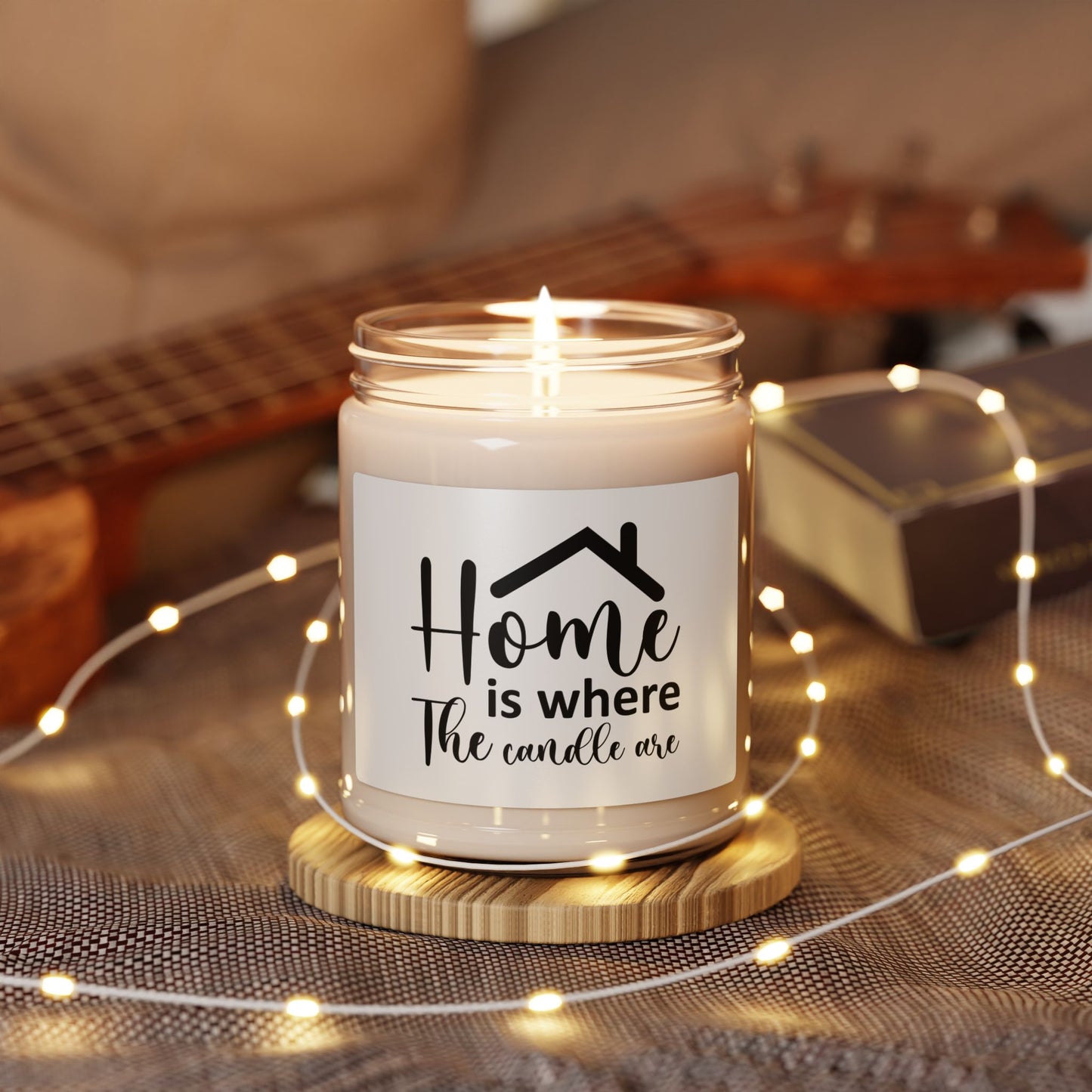 Home is Where Scented Soy Candle - Cozy 9oz Jar for Warm Atmosphere