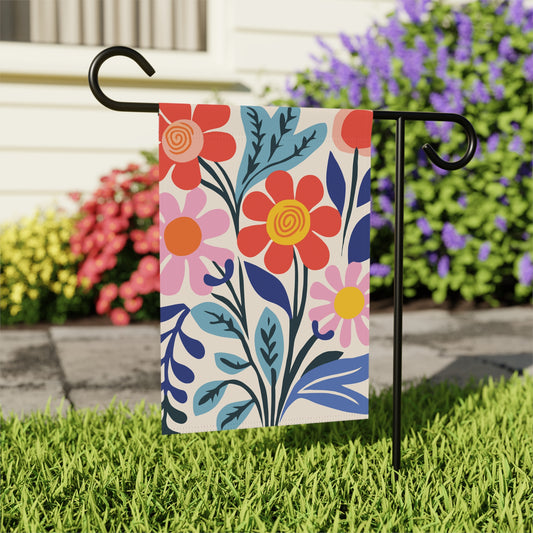 Vibrant Floral Garden Banner - Colorful Outdoor Decor for Home & Yard