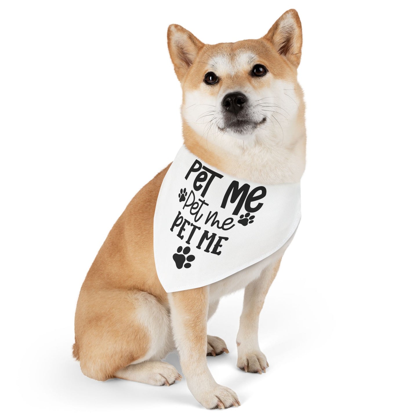 Pet Bandana Collar - 'Pet Me' Design for Dogs