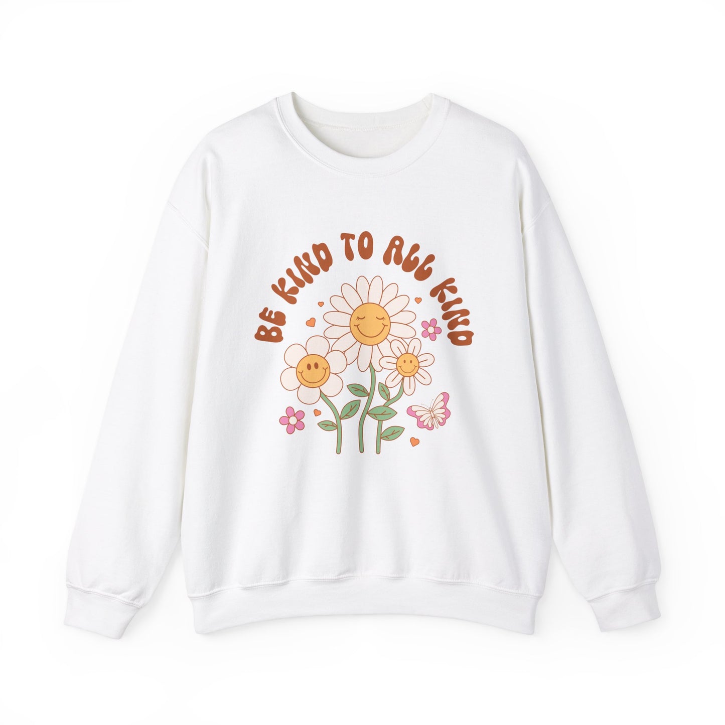 Be Kind to All Kind Crewneck Sweatshirt - Floral Design